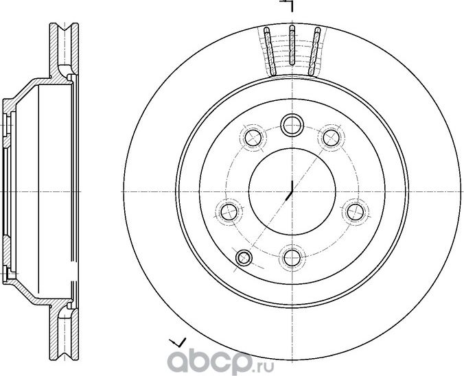 Диск тормозной вентилируемый (G-Brake). Артикул GR20208
