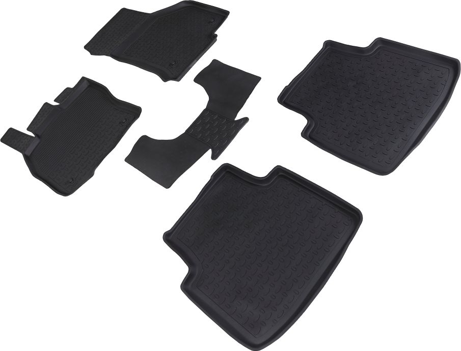 Коврики резиновые Seintex с высоким бортиком для салона Skoda Superb III 2015-2026. Артикул 87486