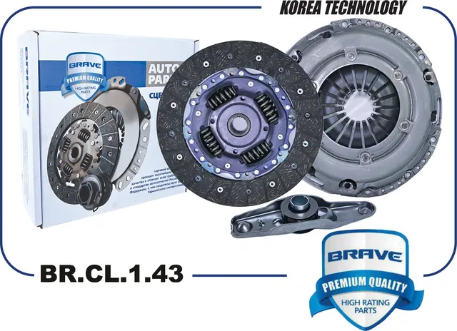 Сцепление в сборе [корзина+диск+выжимной] 04E141015J/04E141016C BR.CL.1.43 Skoda (Brave). Артикул BRCL143