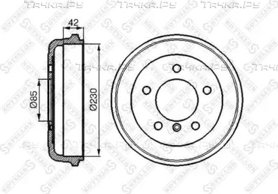 Тормозной барабан Stellox. Артикул 6026-3301-SX