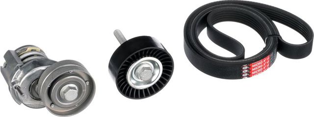 Приводной ремень поликлиновой с роликами (комплект) Gates Micro-V® Kit для Skoda Rapid I 2012-2015. Артикул K076PK1735