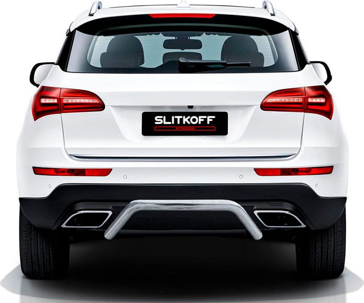 Защита Slitkoff заднего бампера d57 скоба для Zotye Coupa 2018-2026. Артикул ZOTCOP-007