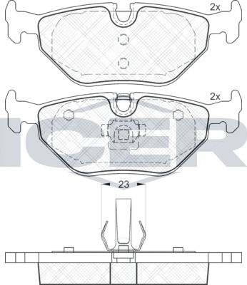 Тормозные колодки Icer. Артикул 181707