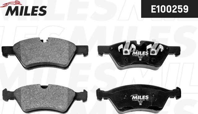 Тормозные колодки Miles (Semi-Metallic). Артикул E100259