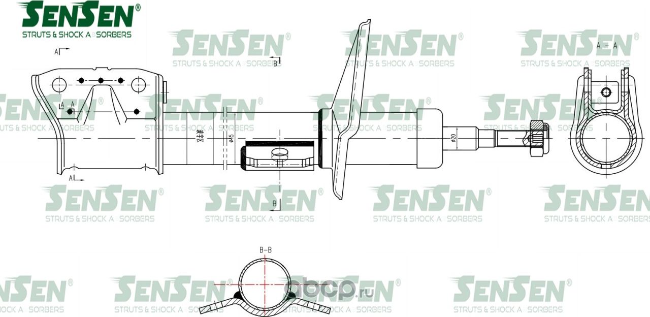 АМОРТИЗАТОР DACIA DUSTER 2010- F (Sensen). Артикул 42130666