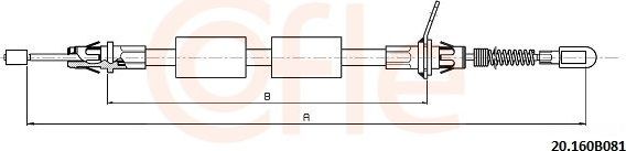 Трос ручника (тросик ручного тормоза) Cofle. Артикул 92.20.160B081