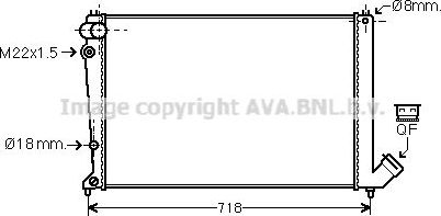 Радиатор охлаждения двигателя AVA. Артикул CNA2107