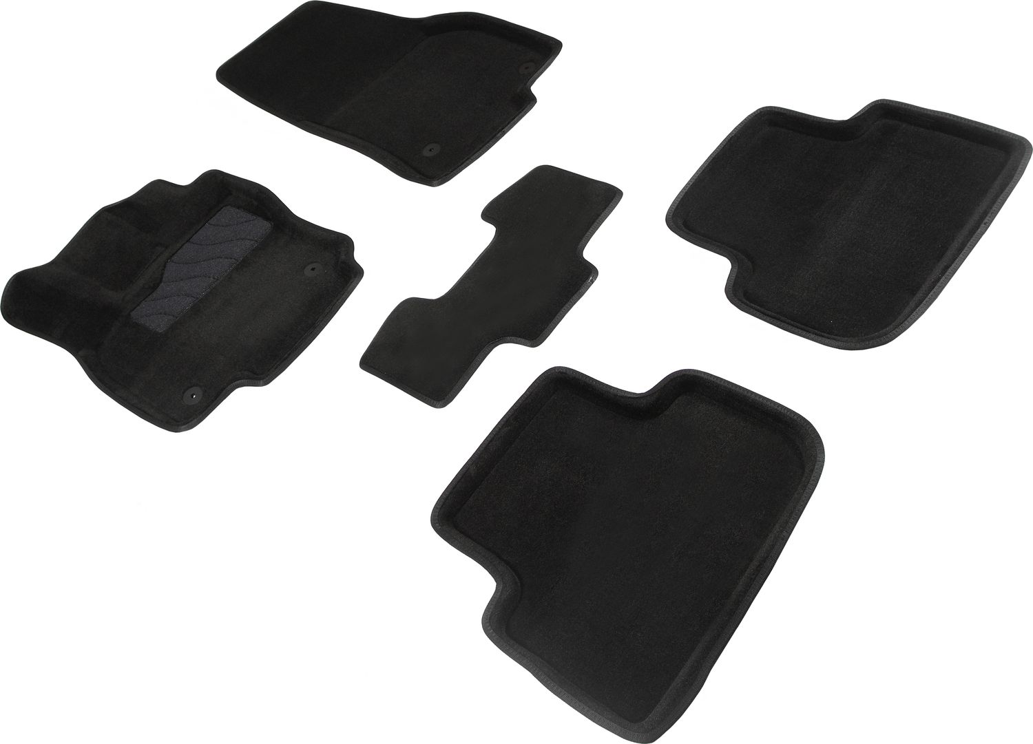 Коврики Seintex 3D ворсовые для салона Volkswagen Tiguan II 2016-2026 Черные. Артикул 87959