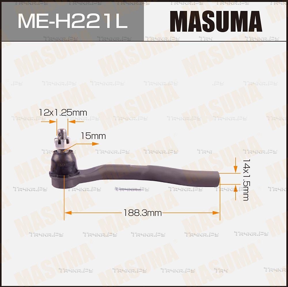 Наконечник рулевой тяги Masuma передний левый для Honda Civic VIII 2005-2011. Артикул ME-H221L