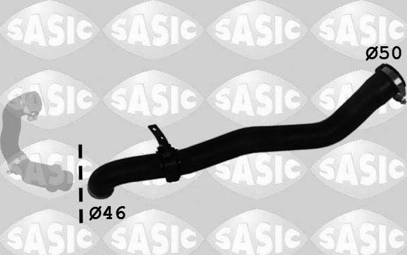 Патрубок интеркулера Sasic для Renault Logan II 2007-2026. Артикул 3334017