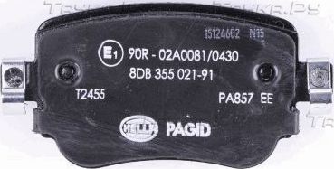 Тормозные колодки Hella задние для Audi A1 II (GB) 2018-2026. Артикул 8DB 355 021-911