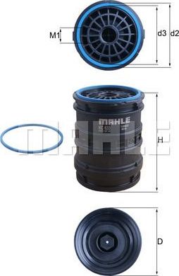 Топливный фильтр Mahle CleanLine. Артикул KC 633D