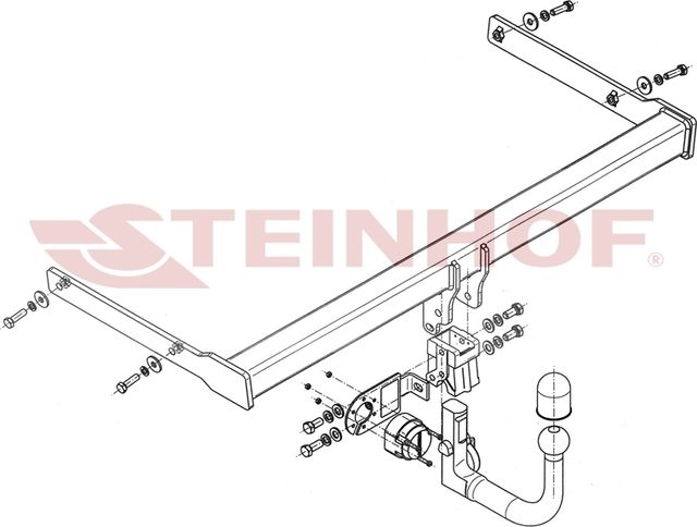 Фаркоп Steinhof для Skoda Octavia A5 лифтбек 2004-2013. Быстросъемное крепление на ключе. Артикул S-343
