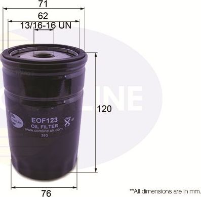 Масляный фильтр Comline. Артикул EOF123