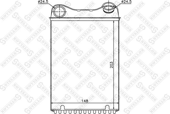 Радиатор отопителя (печки) Stellox для Fiat Punto II 1999-2012. Артикул 10-35165-SX