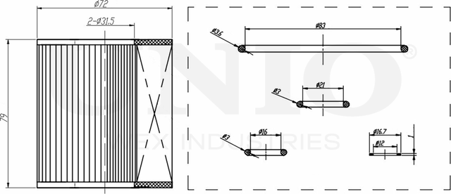 Фильтр масляный (Unio). Артикул FLT-20078