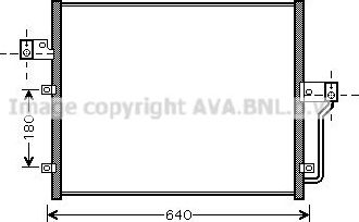 Радиатор кондиционера (конденсатор) AVA (алюминий). Артикул DW5082