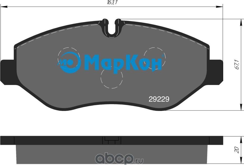 Колодки тормозные дисковые к-т Iveco Daily 06- Mercedes (Markon). Артикул 16900200