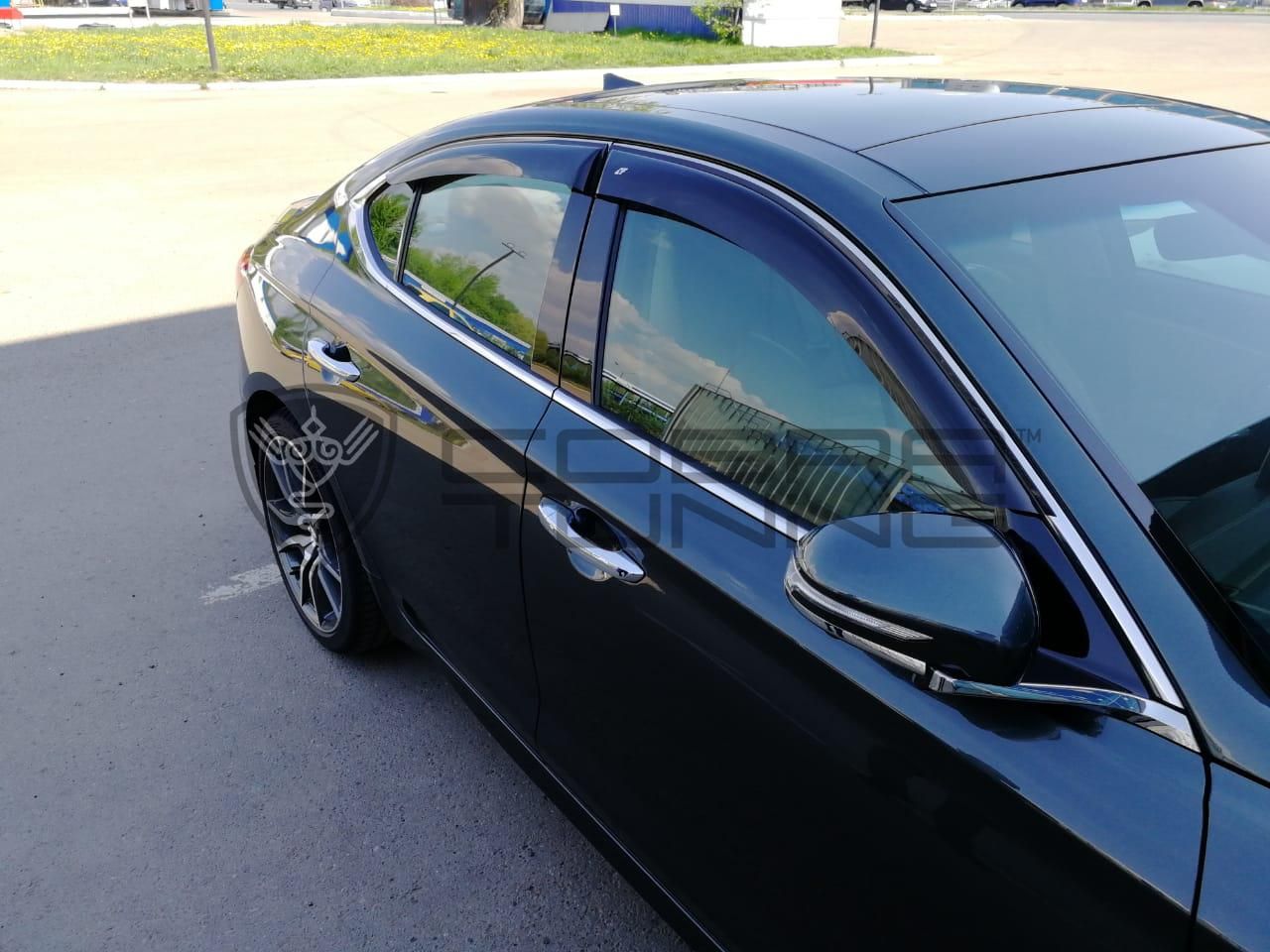 Дефлекторы Cobra Tuning для окон Genesis G70 седан 2018-2026. Артикул H26218