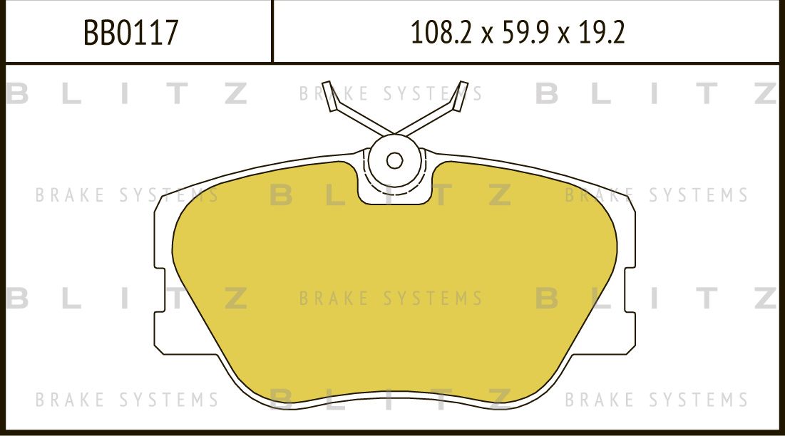 Колодки тормозные MB W124/W210 93- перед. (Blitz). Артикул BB0117