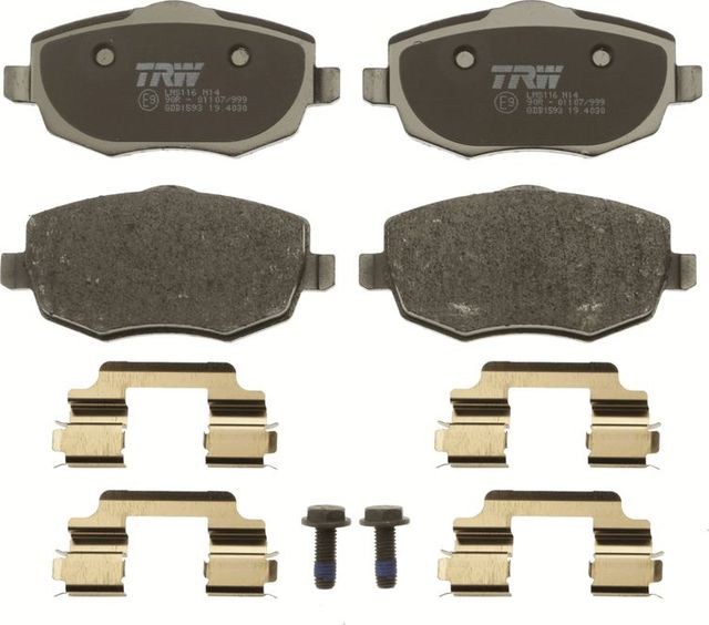 Тормозные колодки TRW COTEC передние для Lancia Ypsilon II (Type 843) 2003-2011. Артикул GDB1593