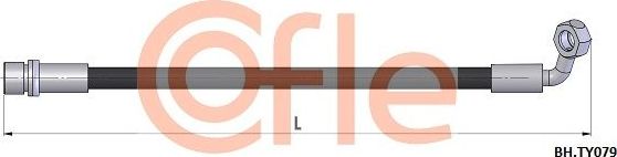 Тормозной шланг Cofle задний левый для Lexus LX 470 1998-2008. Артикул 92.BH.TY079