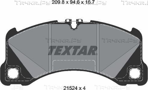 Тормозные колодки Textar Q+ передние для Porsche Cayenne Coupe I 2019-2026. Артикул 2152401