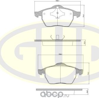 Тормозные колодки G.U.D.. Артикул GBP039000