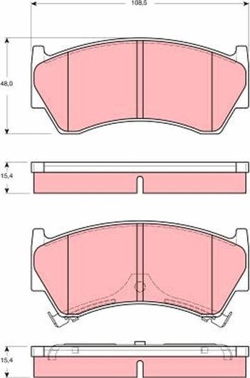 Тормозные колодки TRW передние для Nissan Almera N15 1995-2000. Артикул GDB3391