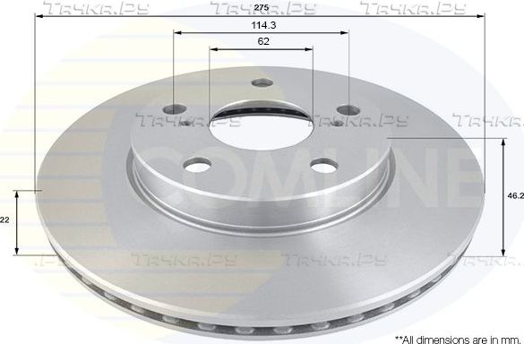 Тормозной диск Comline Comline. Артикул ADC01140V