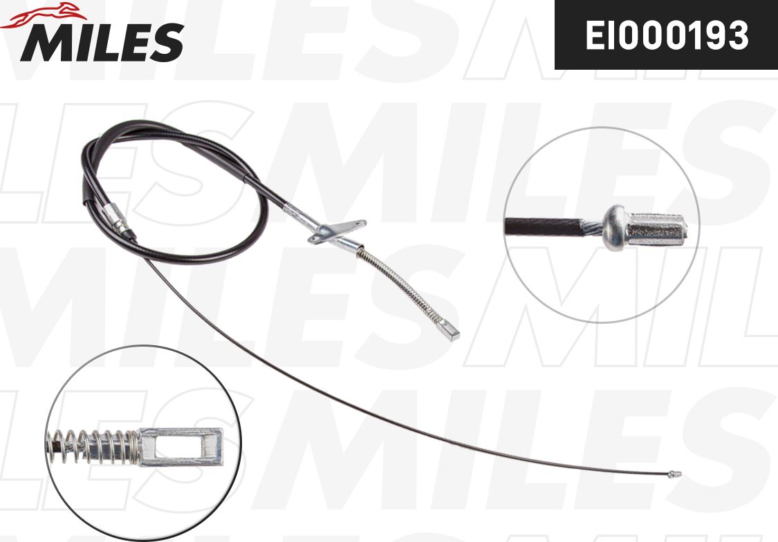 Трос ручника (тросик ручного тормоза) Miles. Артикул EI000193