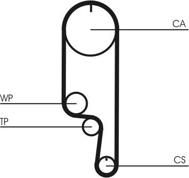 Помпа (водяной насос) с комплектом ремня ГРМ ContiTech для Daewoo Matiz I 2003-2008. Артикул CT1008WP2