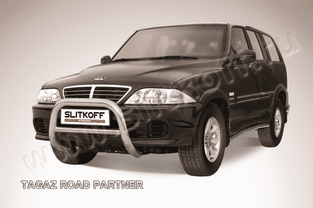 Кенгурятник Slitkoff d76 низкий для ТагАЗ Road Partner 2008-2026. Артикул TARP002
