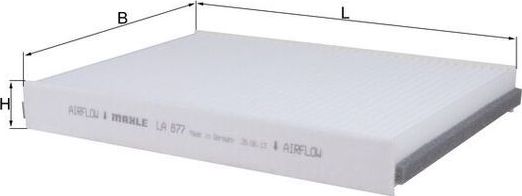 Салонный фильтр Mahle-Knecht. Артикул LA 877