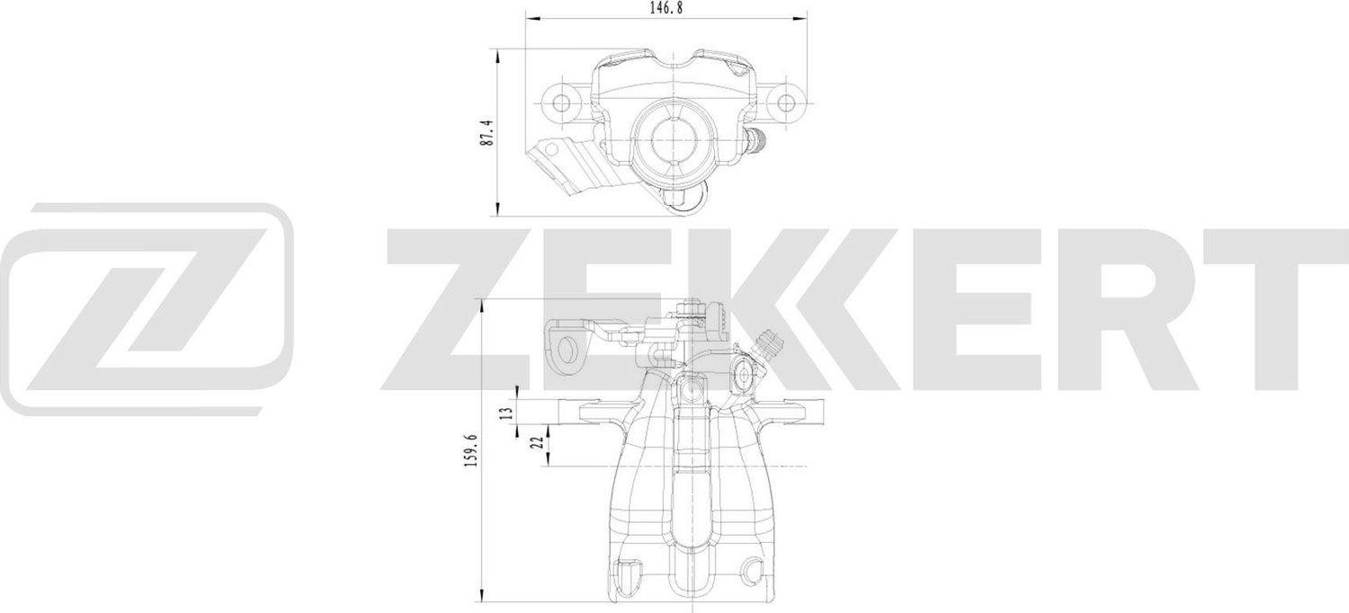 Тормозной суппорт Zekkert (алюминий). Артикул BS-8381