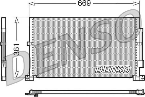 Радиатор кондиционера (конденсатор) Denso для Ford Mondeo III 2000-2001. Артикул DCN10012