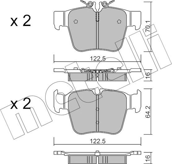 Тормозные колодки Metelli. Артикул 22-1135-0