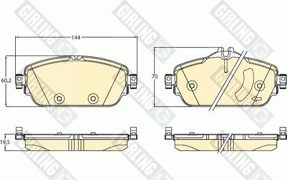 Тормозные колодки Girling. Артикул 6120702