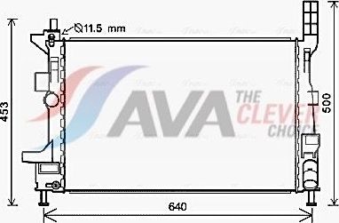 Радиатор охлаждения двигателя AVA для Ford C-MAX II 2015-2019. Артикул FD2578