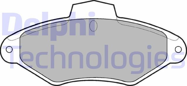 Тормозные колодки Delphi (Low-Metallic) передние для Citroen Xantia I 1993-2003. Артикул LP787