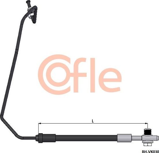 Тормозной шланг Cofle задний левый для Skoda Superb I 2001-2008. Артикул 92.BH.VK030