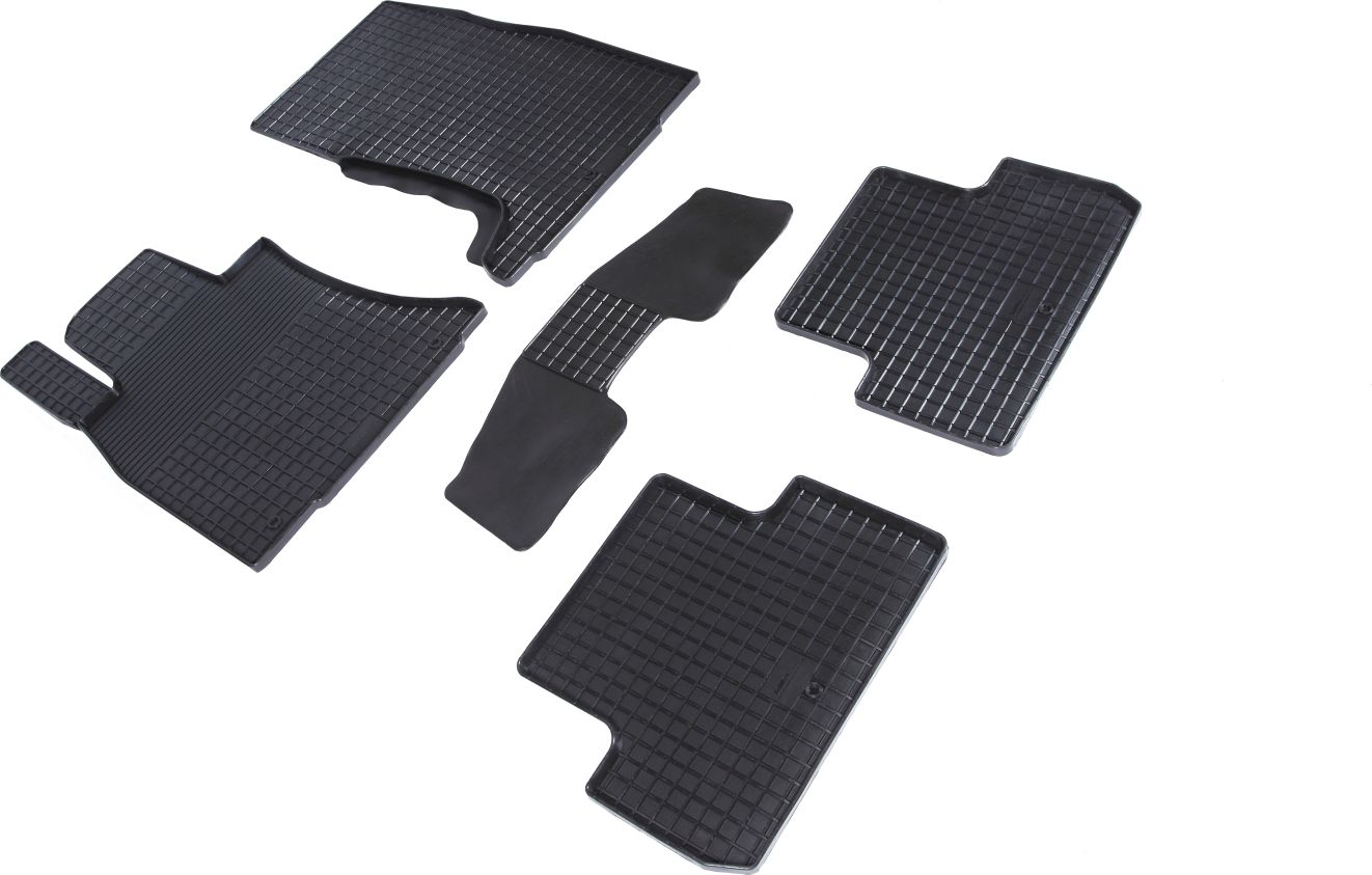 Коврики резиновые Seintex с узором сетка для салона Hyundai Genesis II G70 2014-2017. Артикул 89411