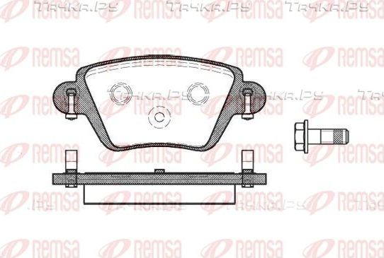 Тормозные колодки Remsa задние для Jaguar X-Type I 2001-2009. Артикул 0777.10