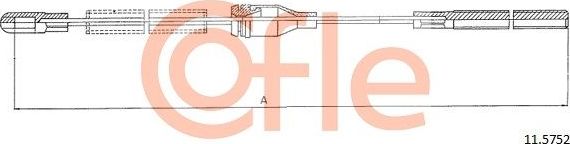 Трос ручника (тросик ручного тормоза) Cofle задний правый для Opel Corsa A 1982-1993. Артикул 11.5752