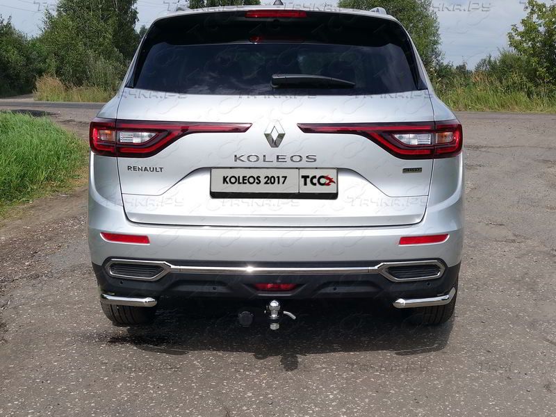 Фаркоп ТСС оцинкованный под американский квадрат для Renault Koleos II 2016-2020. Артикул TCU00081