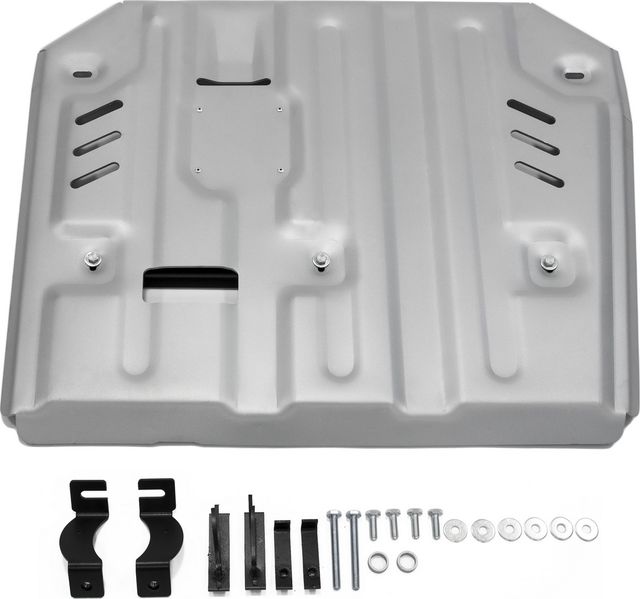 Защита алюминиевая Rival для КПП и РК Porsche Cayenne II 958 2010-2017. Артикул 333.4604.1