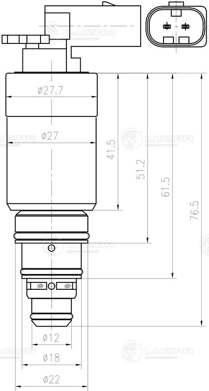 Клапан регулир. компрессора кондиц. для а/м Skoda Octavia A5 (04-) (тип Zexel) ( Luzar. Артикул LCCV 1804