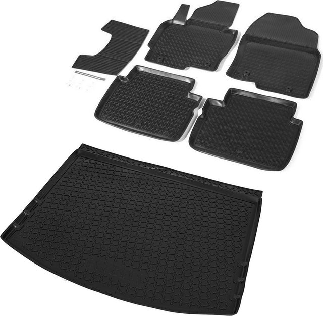 Комплект ковриков Rival для салона и багажника Mazda CX-5 I 2011-2017. Артикул K13803001-3