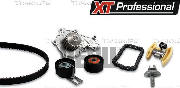 Помпа (водяной насос) с комплектом ремня ГРМ Hepu XT-Professional. Артикул PK08031XT