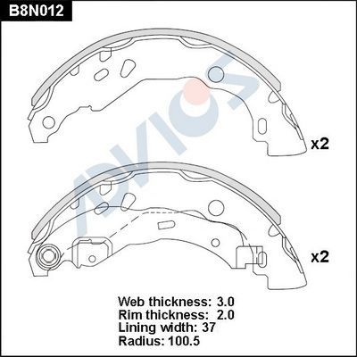 Тормозные колодки Advics задние для Dacia Duster I 2010-2018. Артикул B8N012
